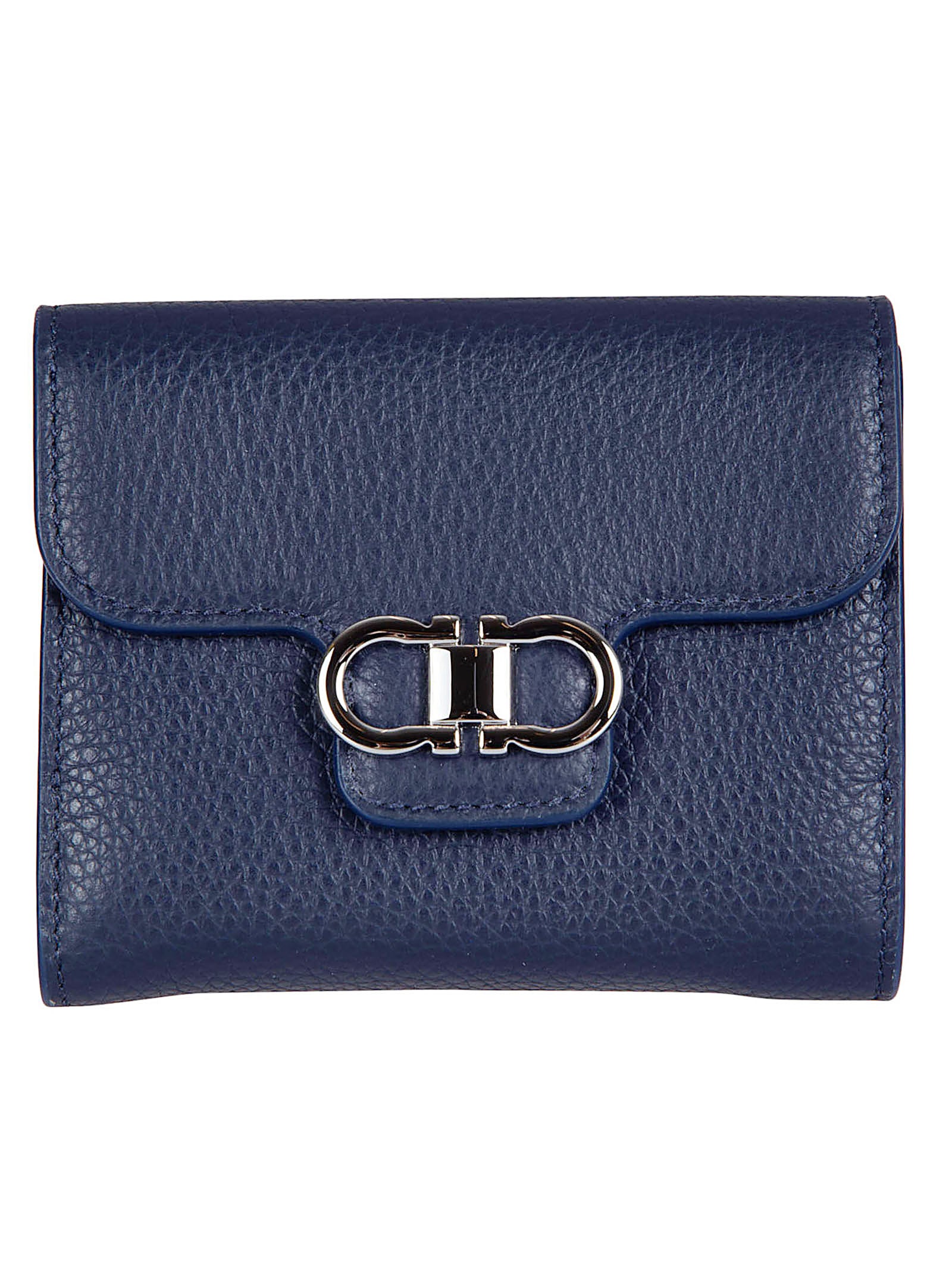 Versatile French Wallet in Pebbled Calf Leather