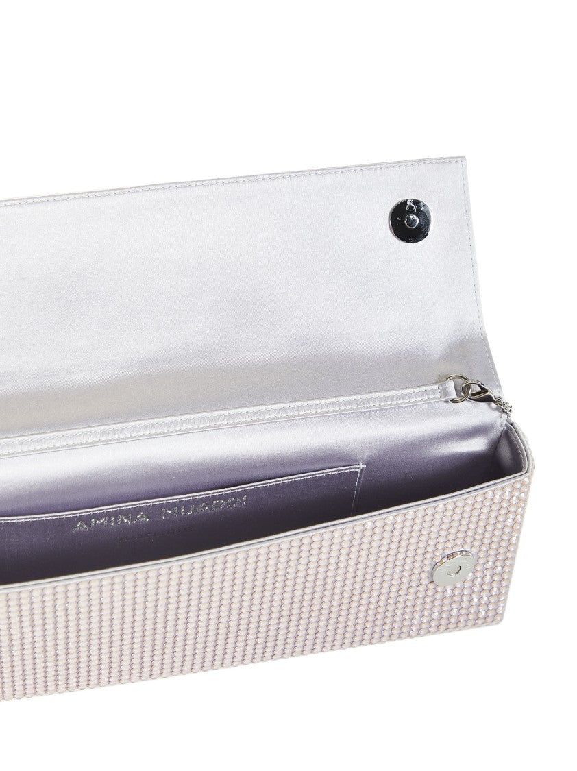 Grey Satin Clutch