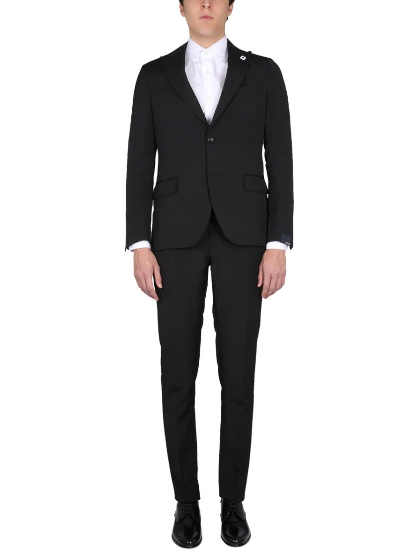 Single-Breasted Tailored Black Jacket