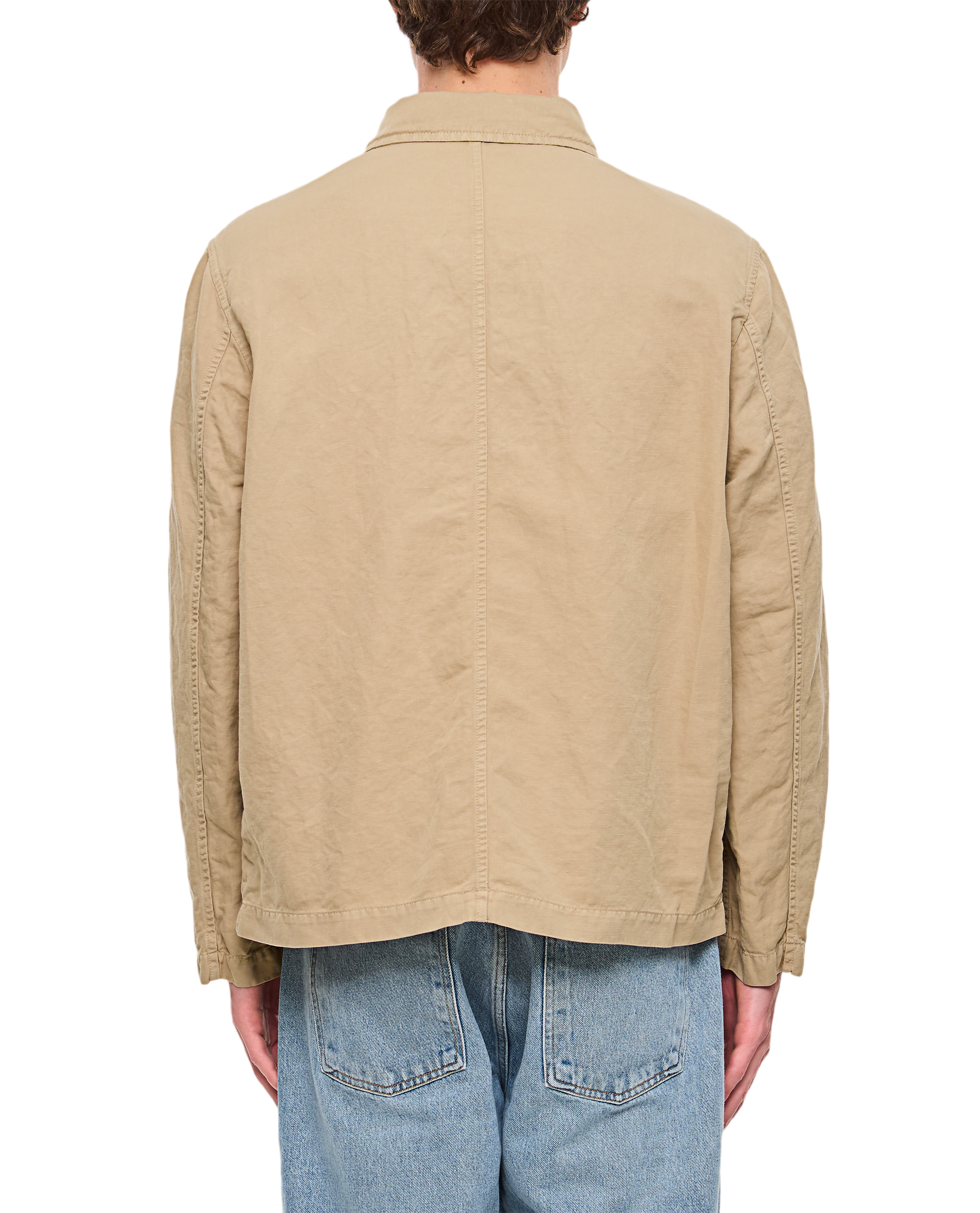Beige Front Button Closure Fay Explorer Jacket