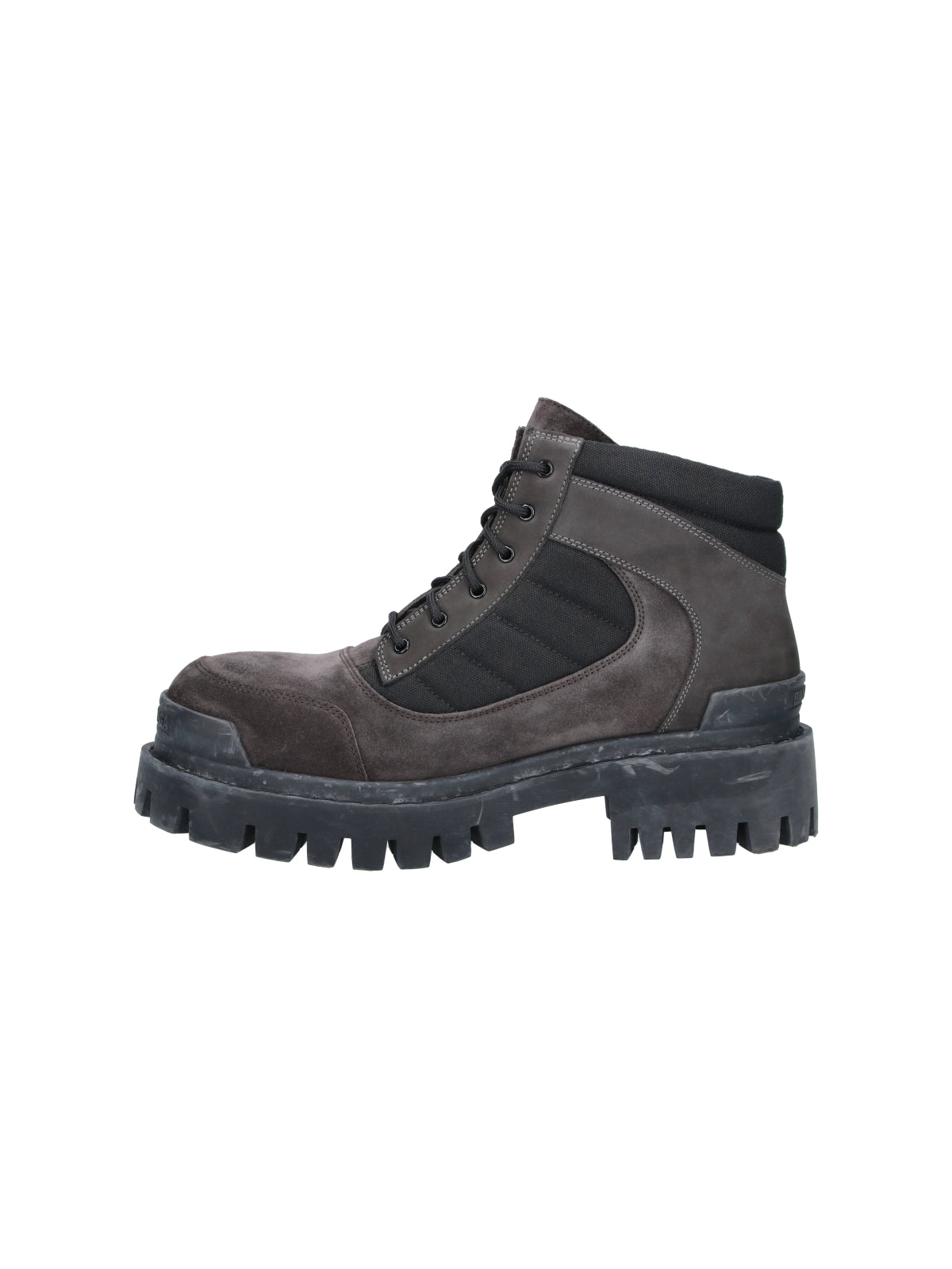 Combat Strike Chunky Ankle Boots with Lace-Up Closure and Rubber Sole