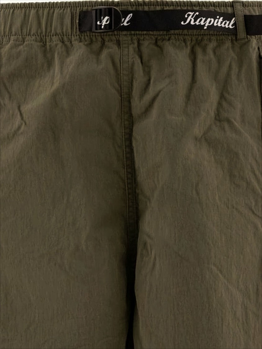 Utilitarian Brown Shorts with Adjustable Strap