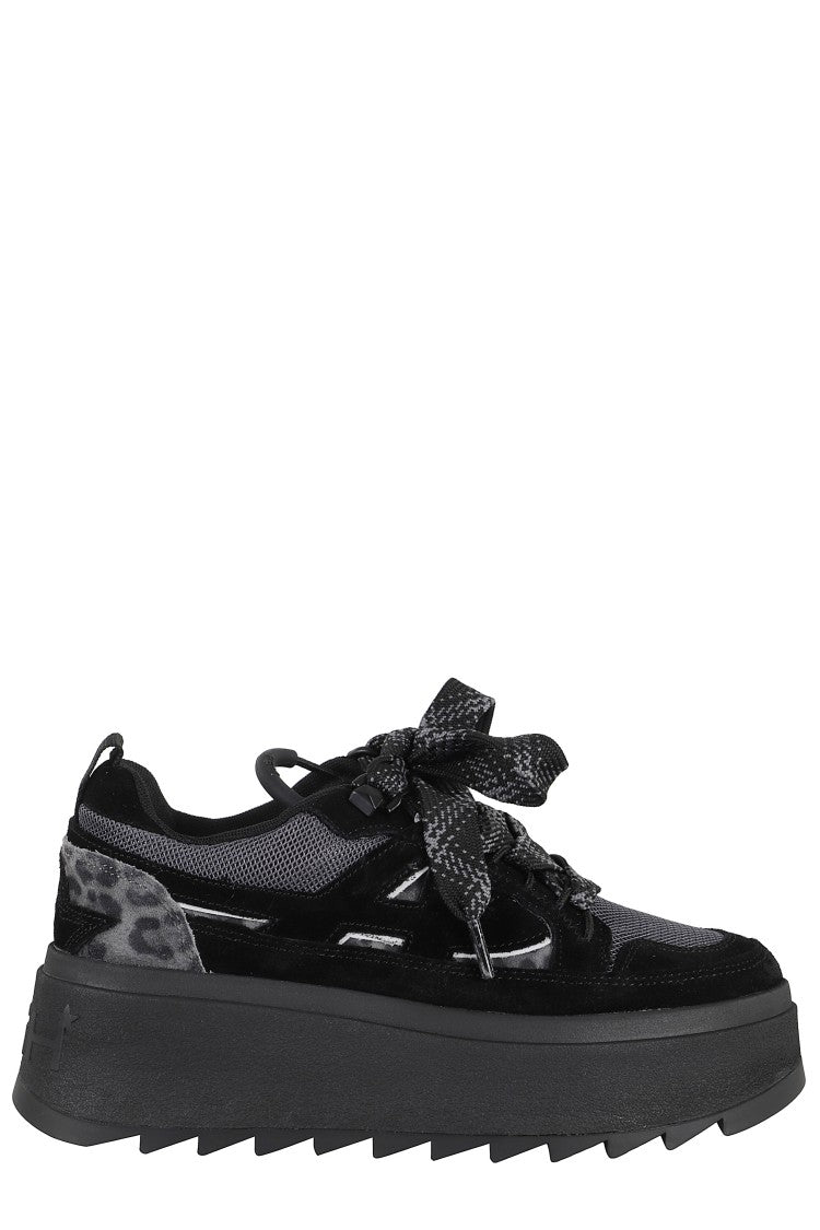 Platform Sneakers with Suede Inserts