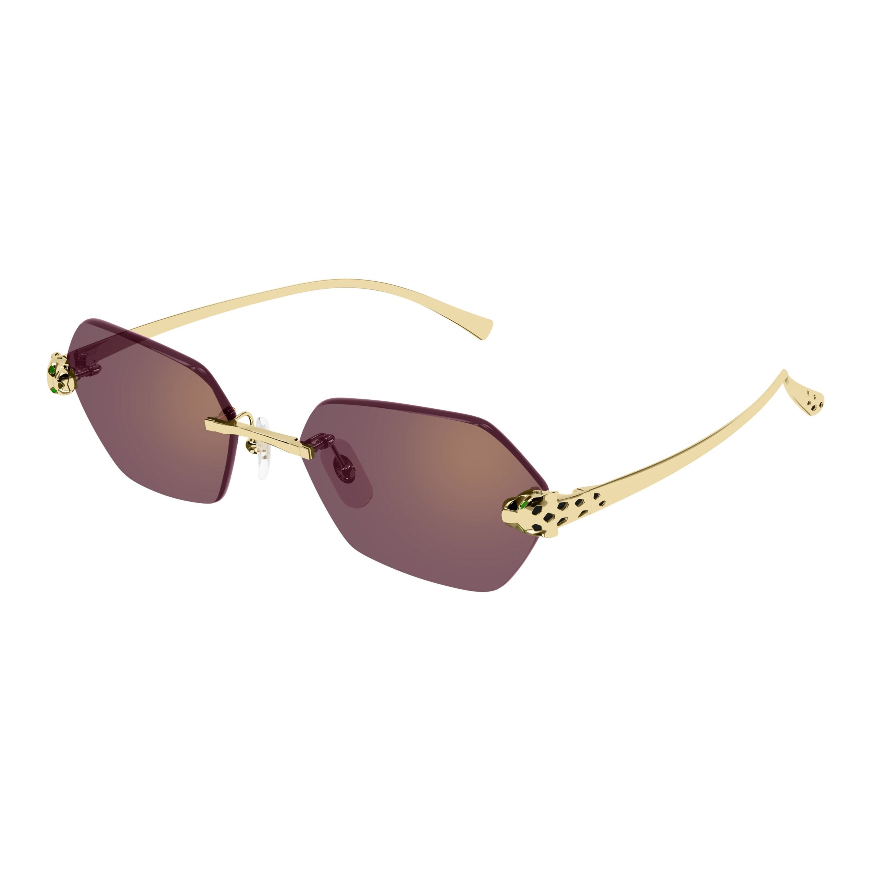 Ct0636s Rimless Hexagonal Sunglasses
