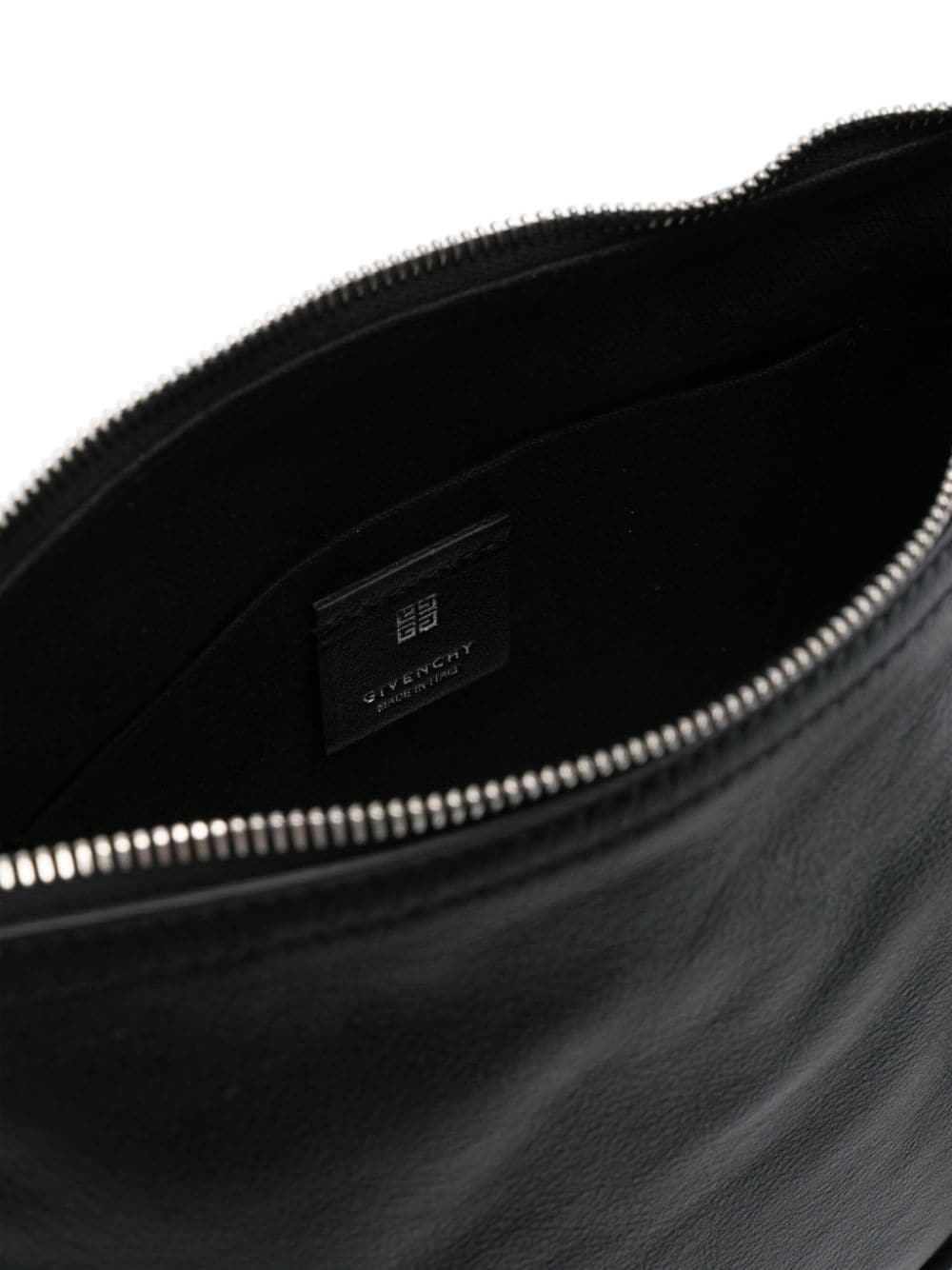 Grained Black Calf Leather Handbag