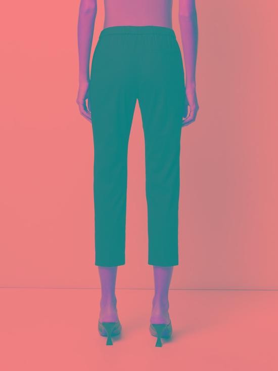 Tailored Straight-Leg Cropped Pants from