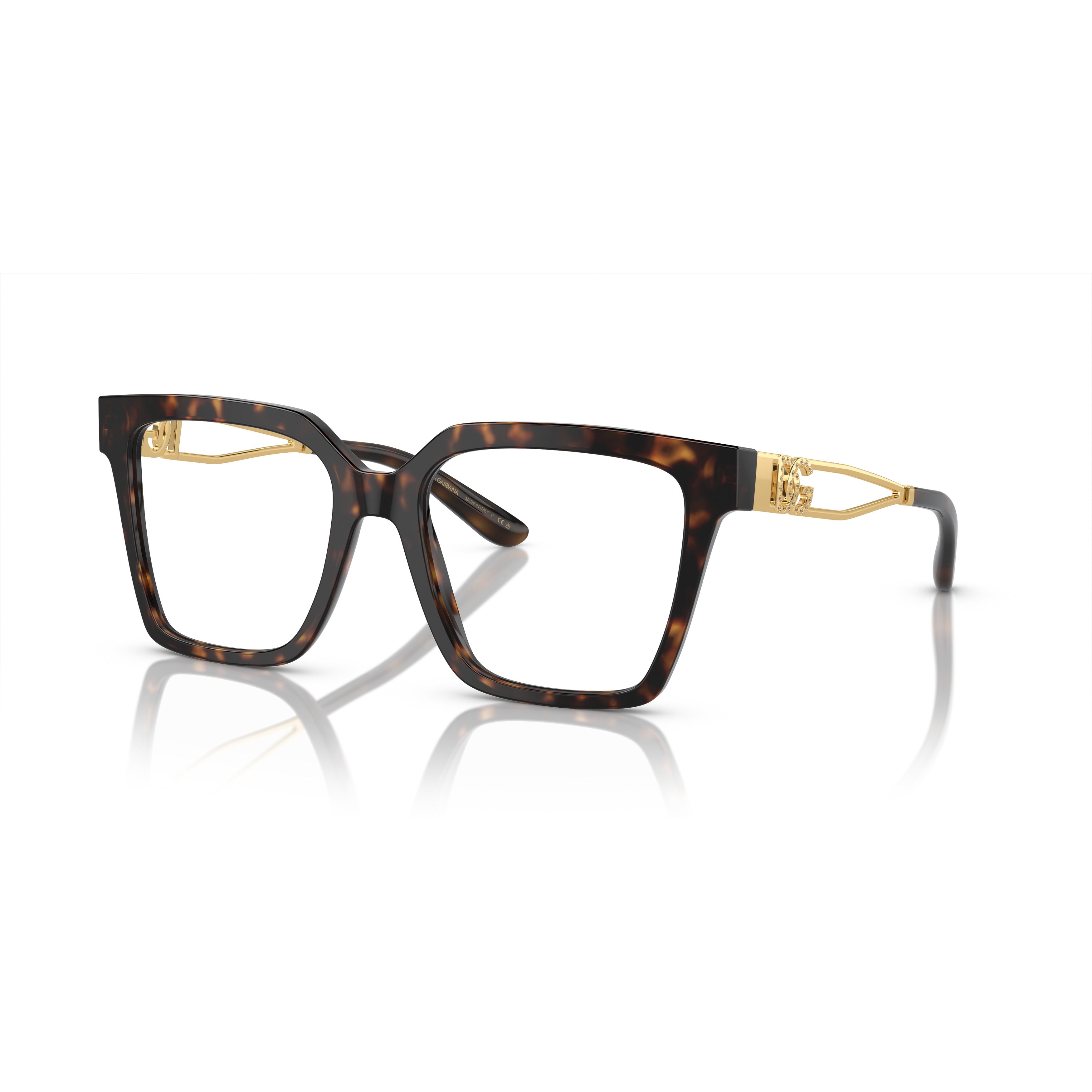 0dg3376b Oversized Square Frame Tortoiseshell Eyeglasses
