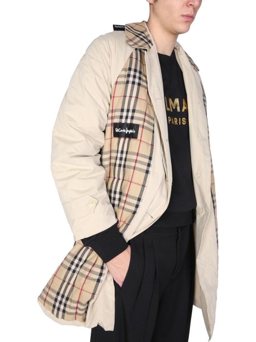 Oversized Patchwork Trench Coat