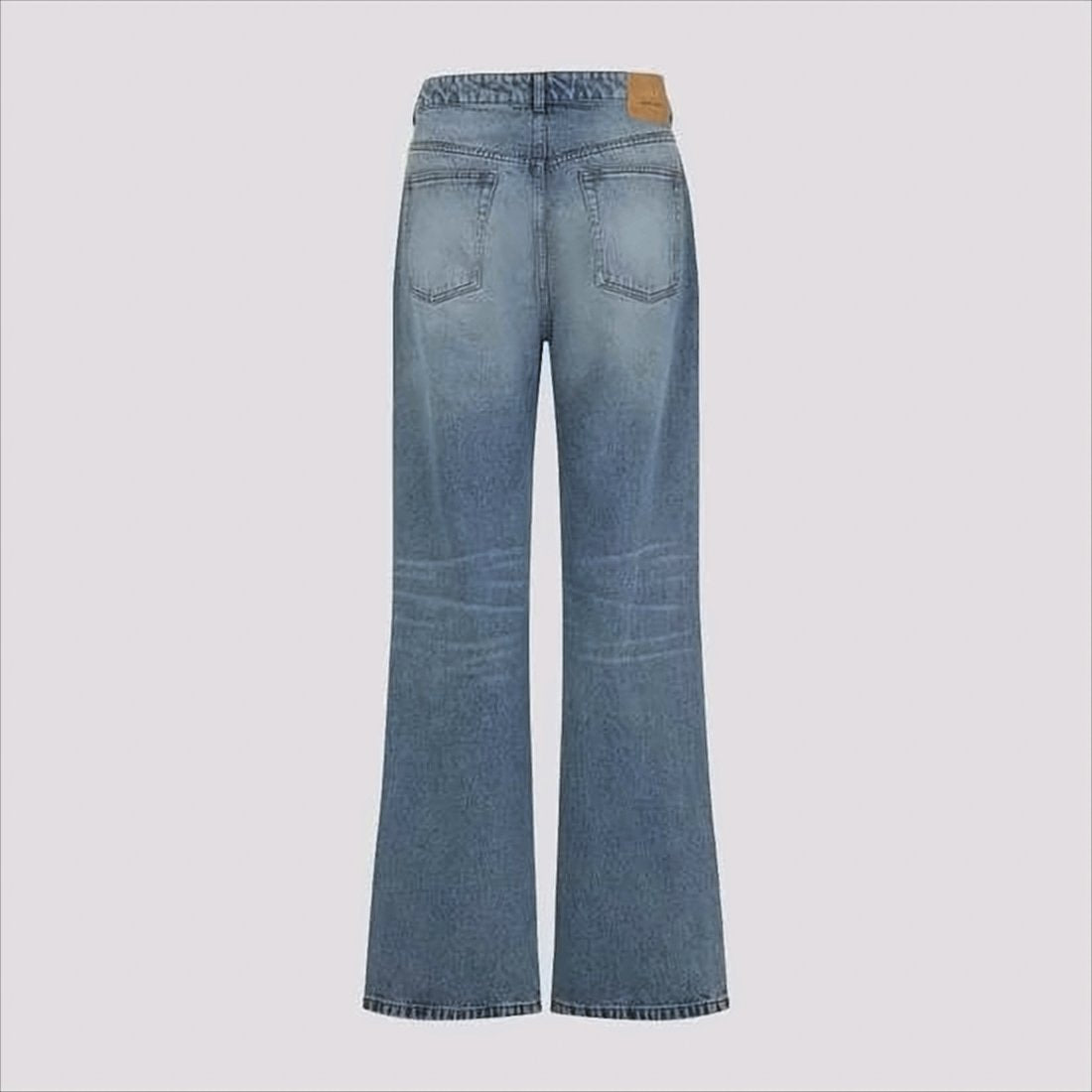 Five-Pocket Denim Pants with Flared Leg