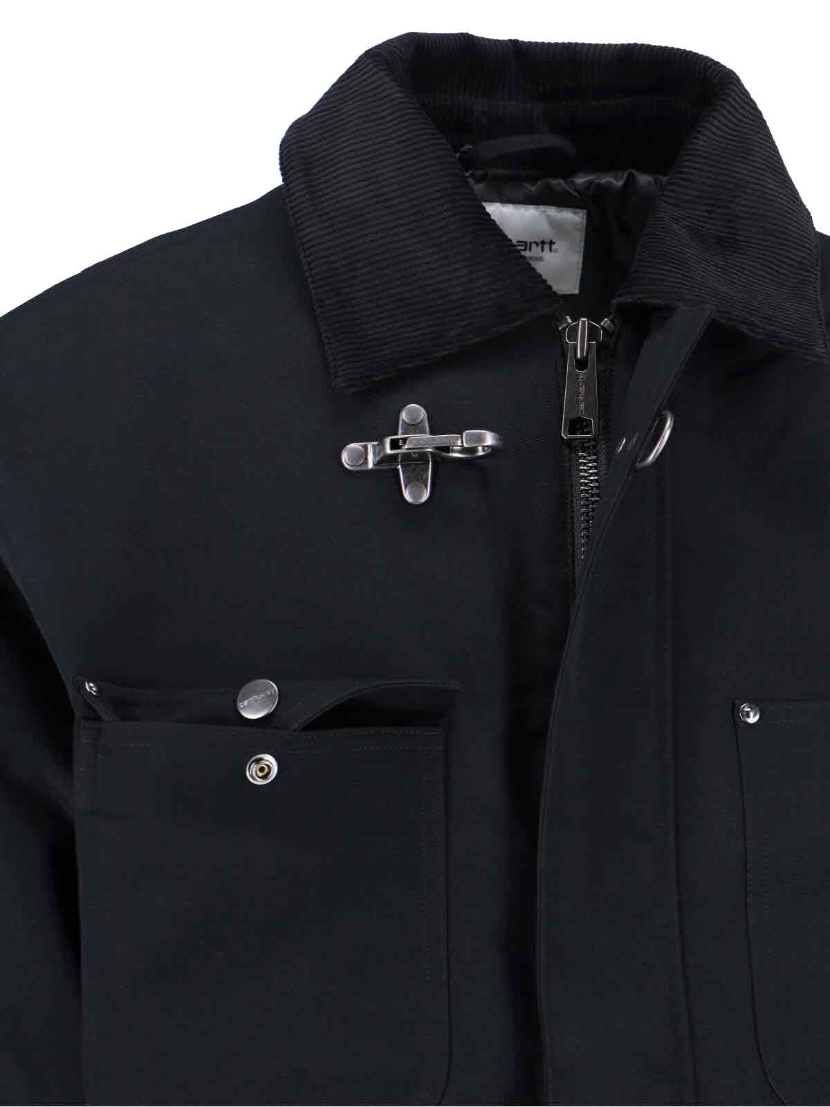 Black Adair Nylon Canvas Casual Jacket