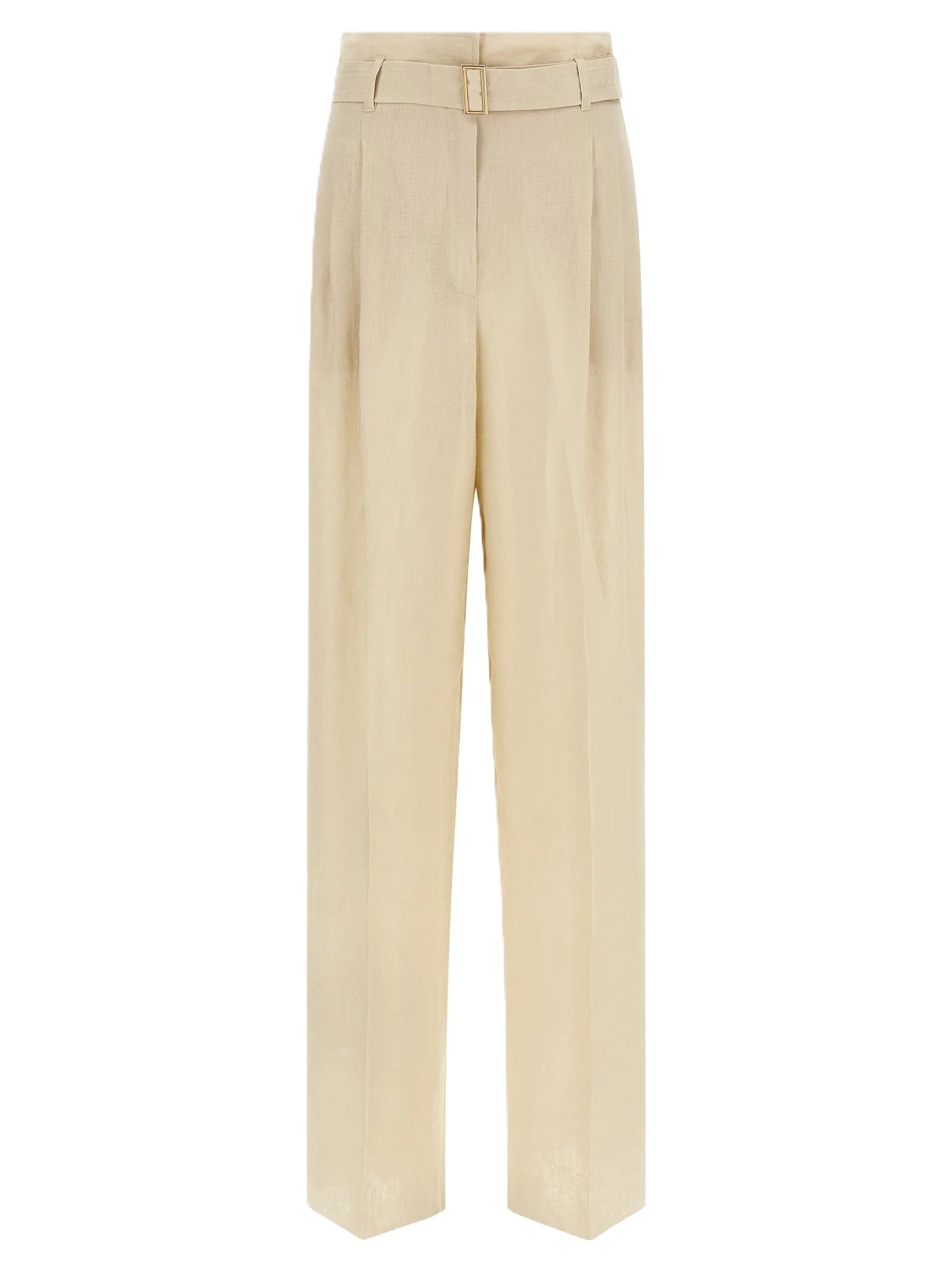 Tailored Straight-Leg Trousers with High Waist