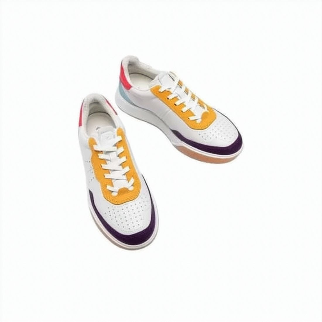 Perforated White Leather Sneakers