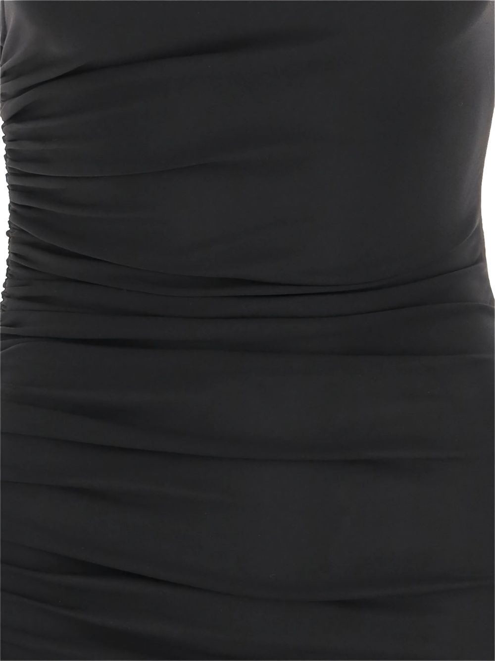 Asymmetric Hem Black Dress