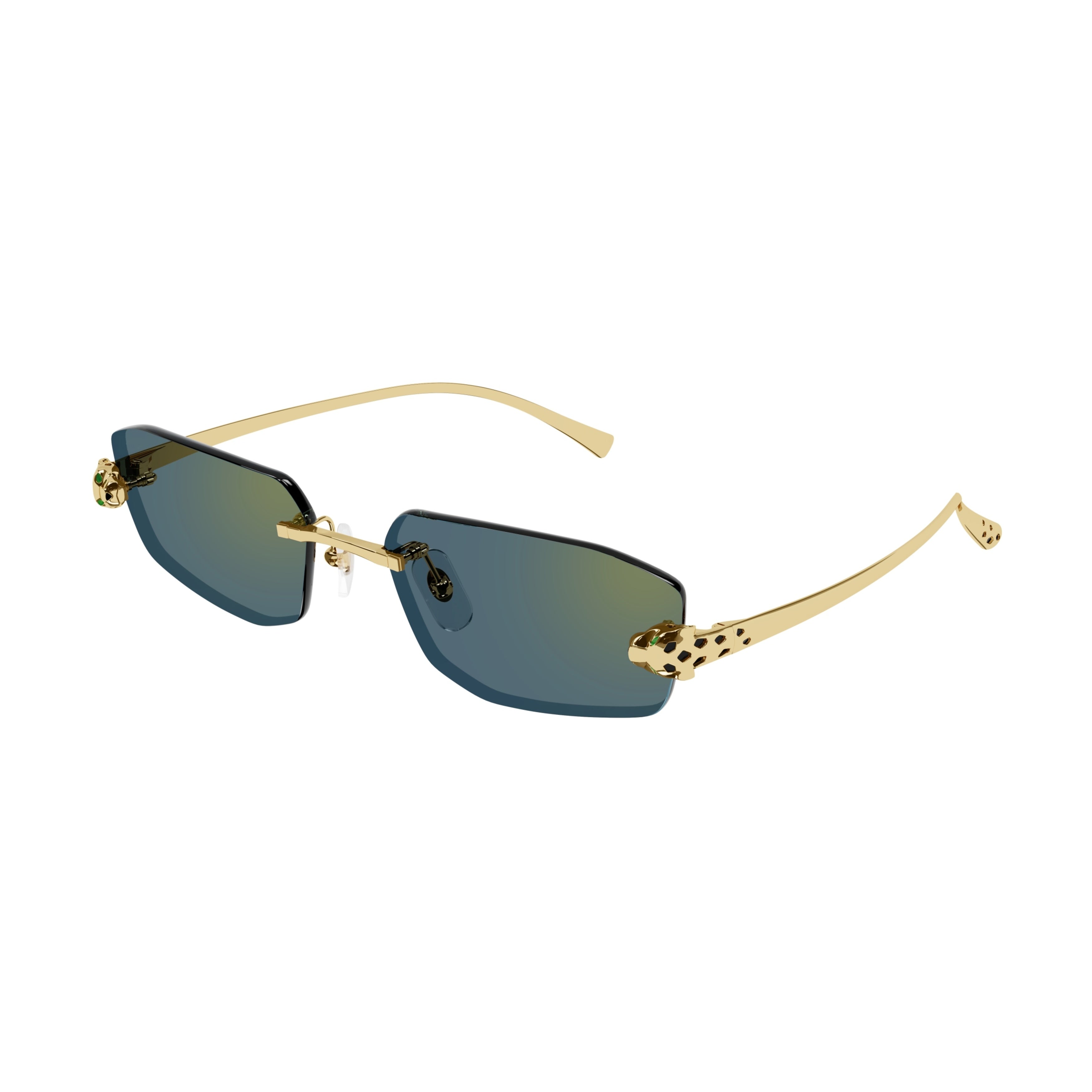 Rimless Sunglasses With Panther Head Detail