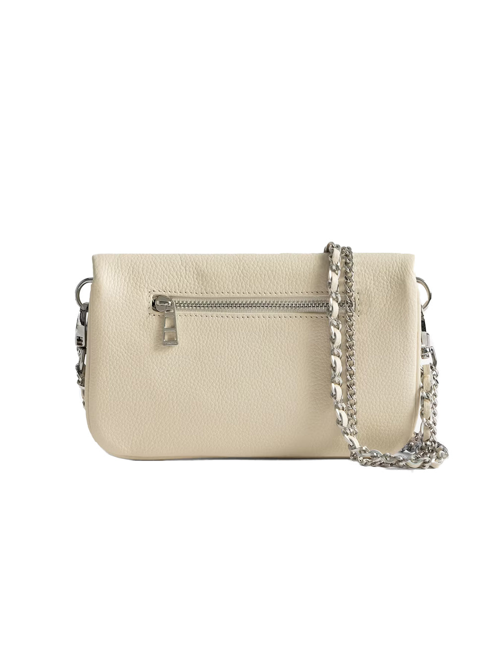 Rectangular Textured Clutch Bag with Metallic Wing Detail