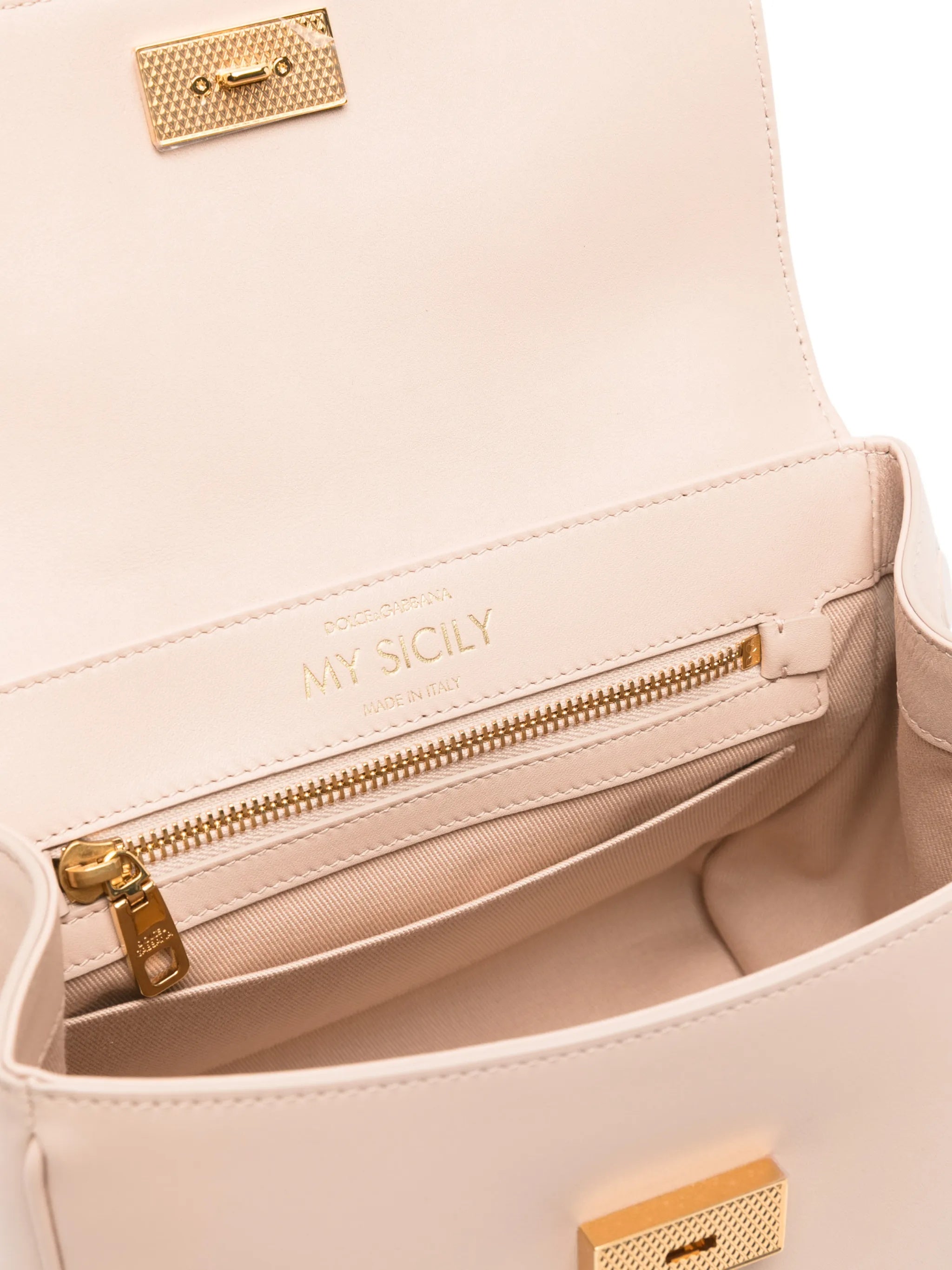 Neutrals Vit. Plonge Structured Leather Handbag