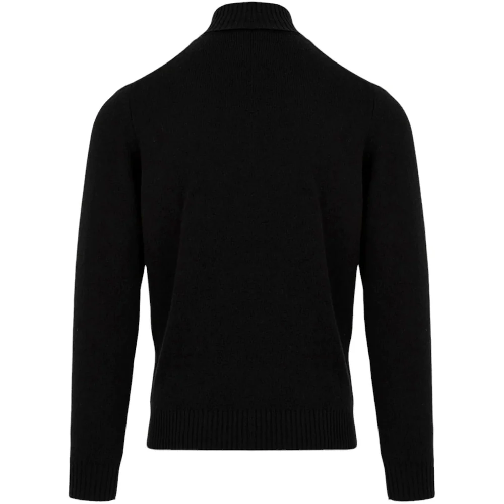 Braided Knit Turtleneck Sweater In Wool