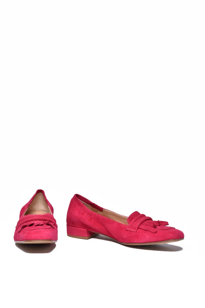 Suede Loafer - Fuchsia