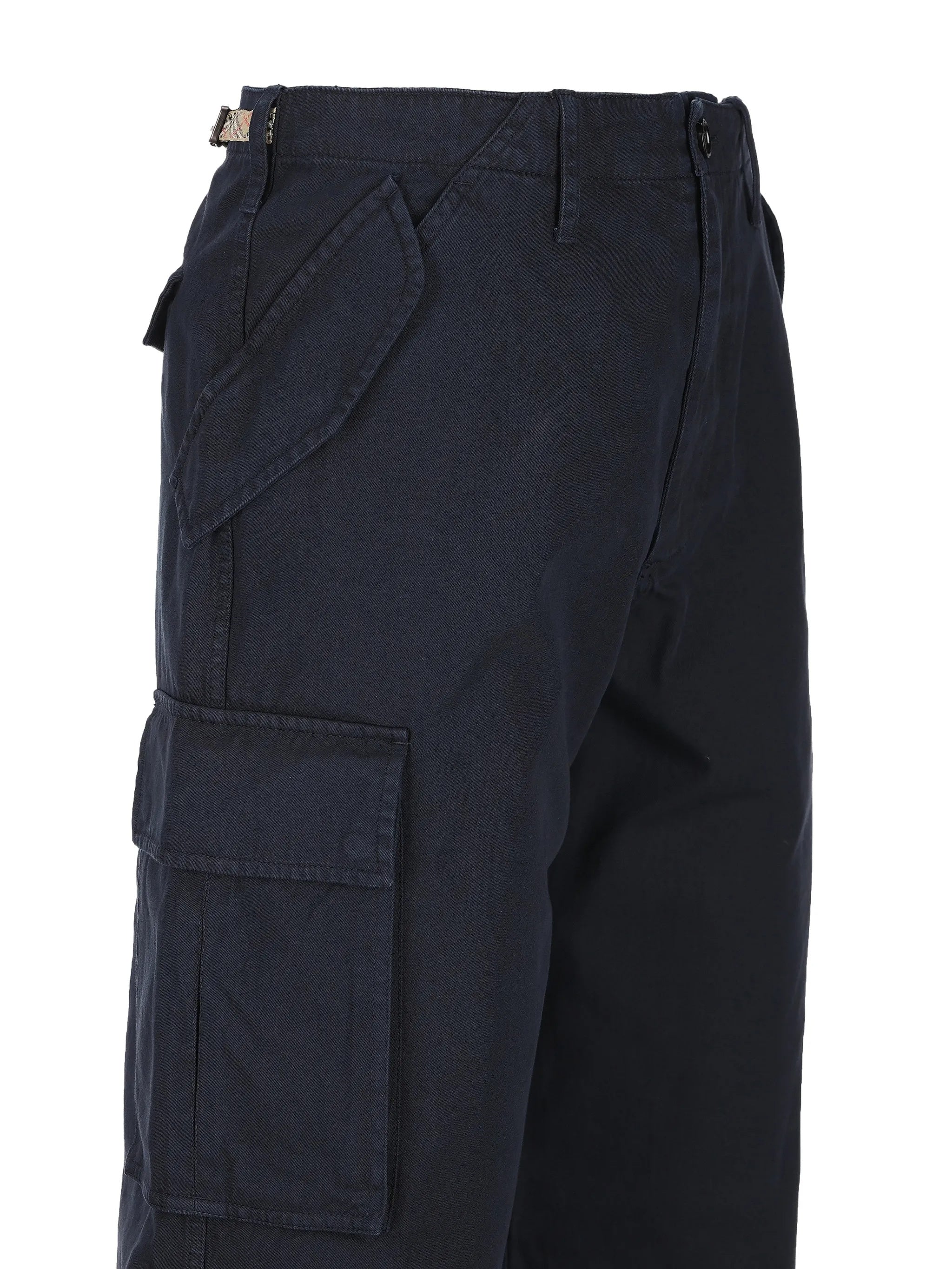 Wide-leg Cargo Pants with Flap Pockets