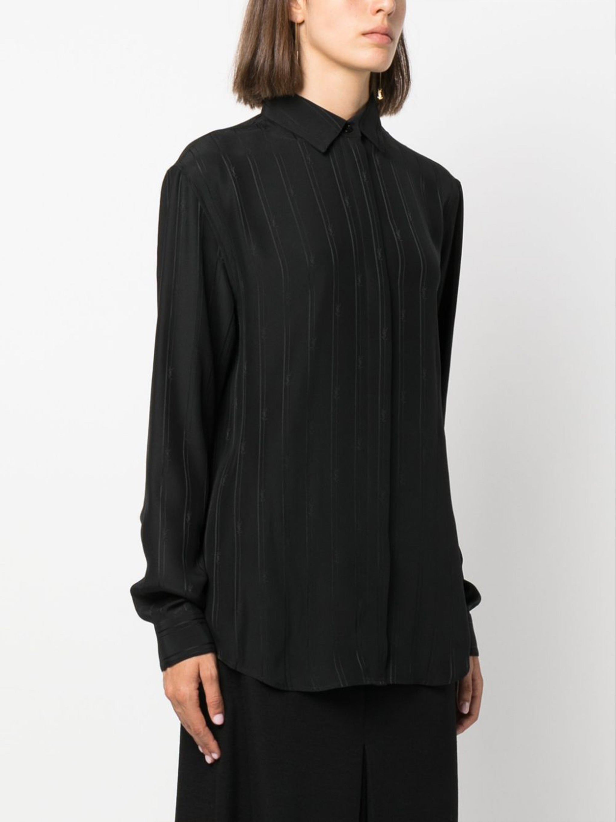 Black Organic Silk Shirt