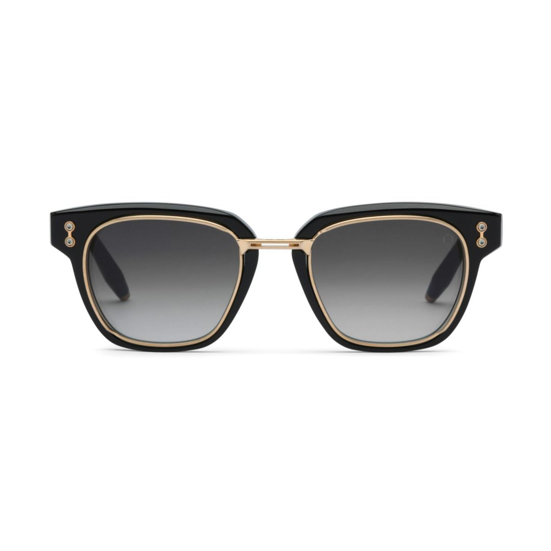 Apollo Bold Square Frame Sunglasses with Gold Metal Accents
