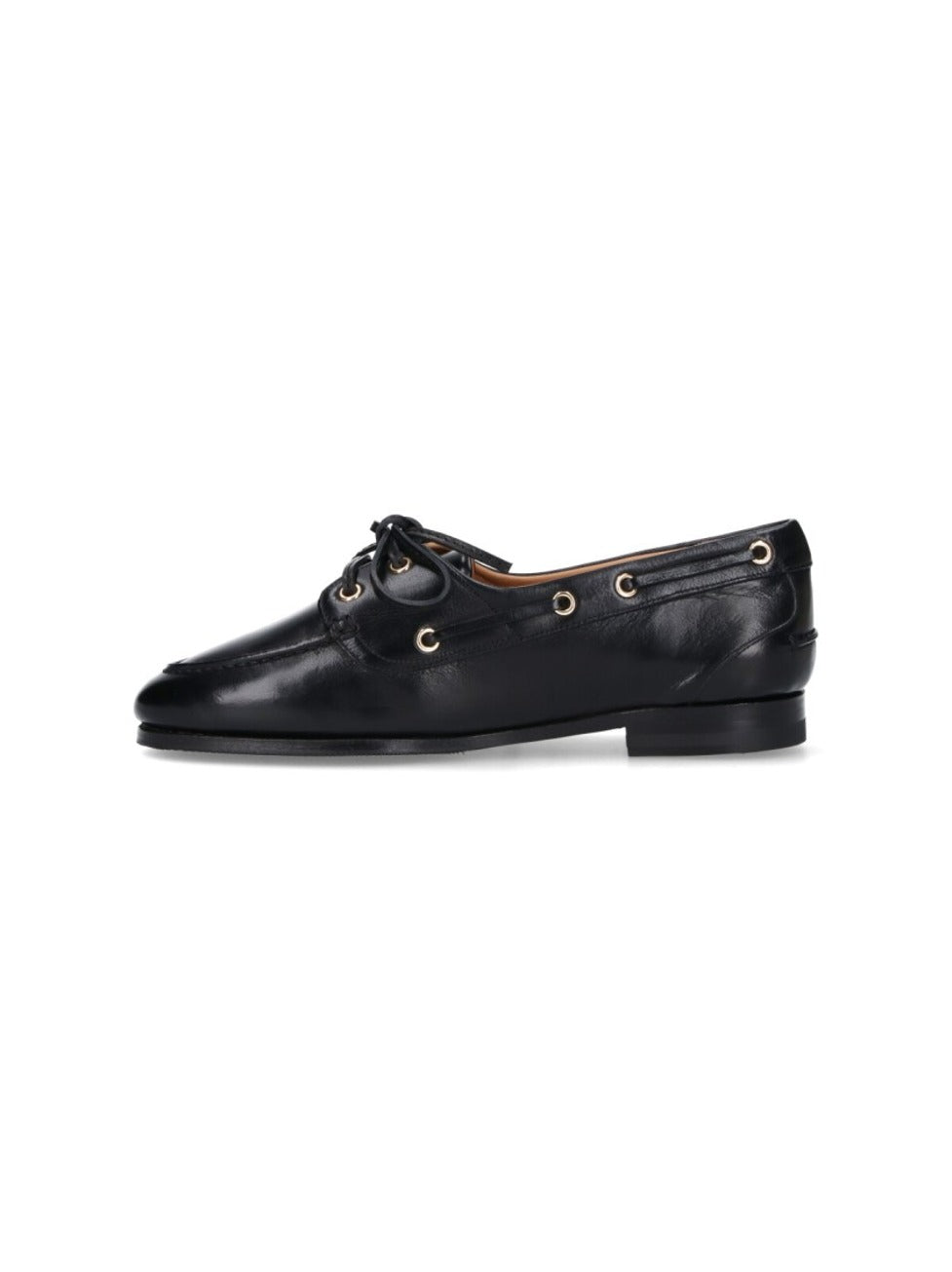 Round Toe Slip-On Moccasins With Tonal Logo Detail