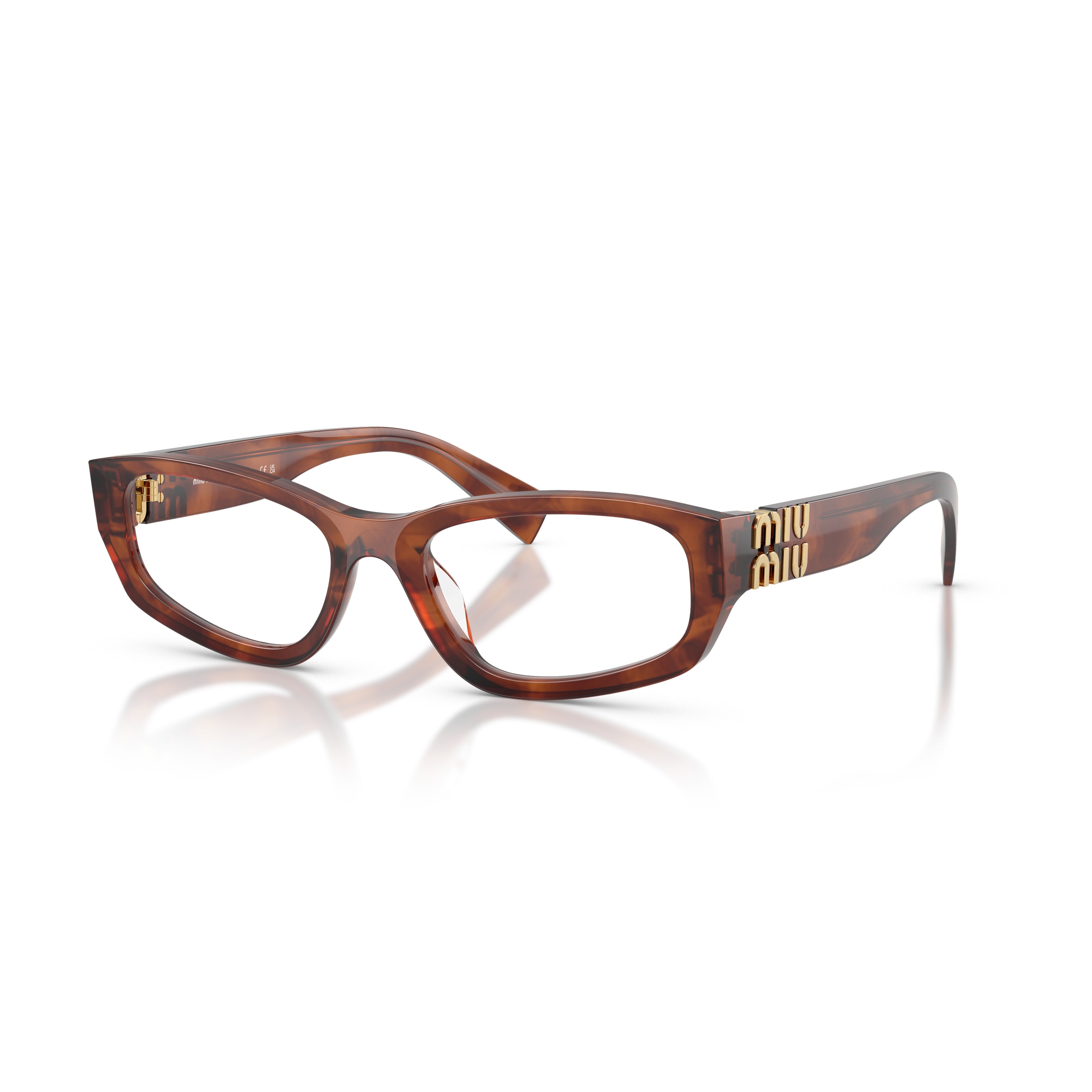 0mu 04yv Rectangular Tortoiseshell Acetate Eyeglasses