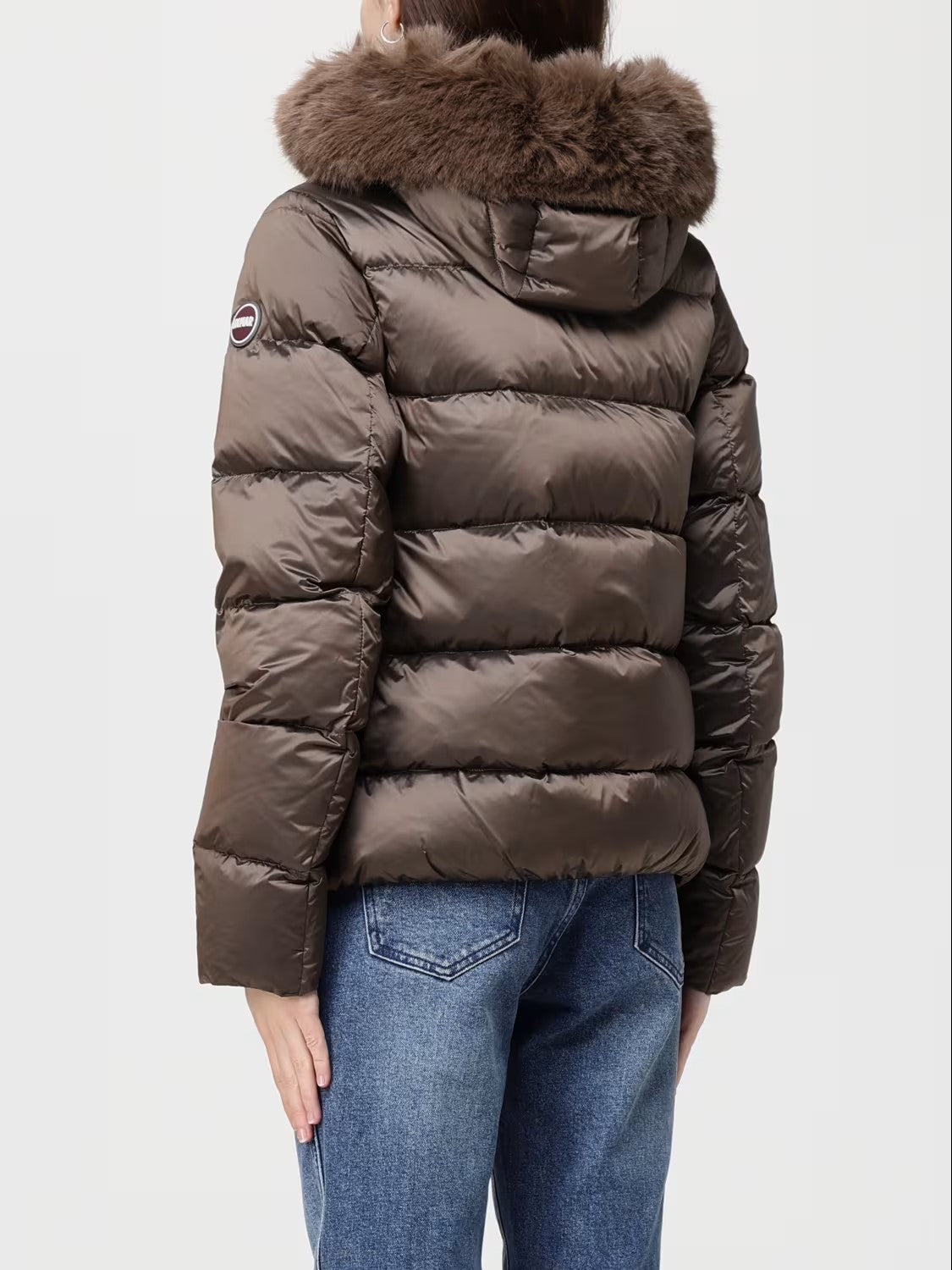 High-Collar Puffer Jacket With Synthetic Fur Trim