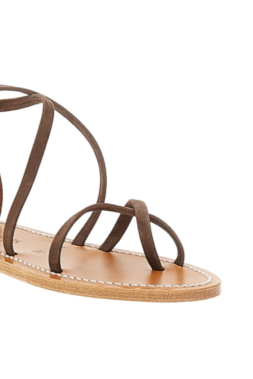 Brown Katano Leather and Suede Sandals