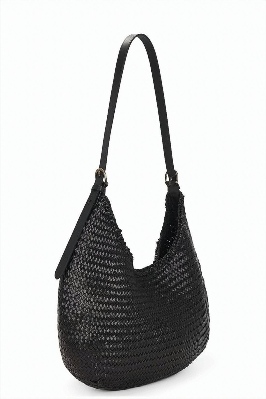 Buffalo Leather Crescent Shoulder Bag