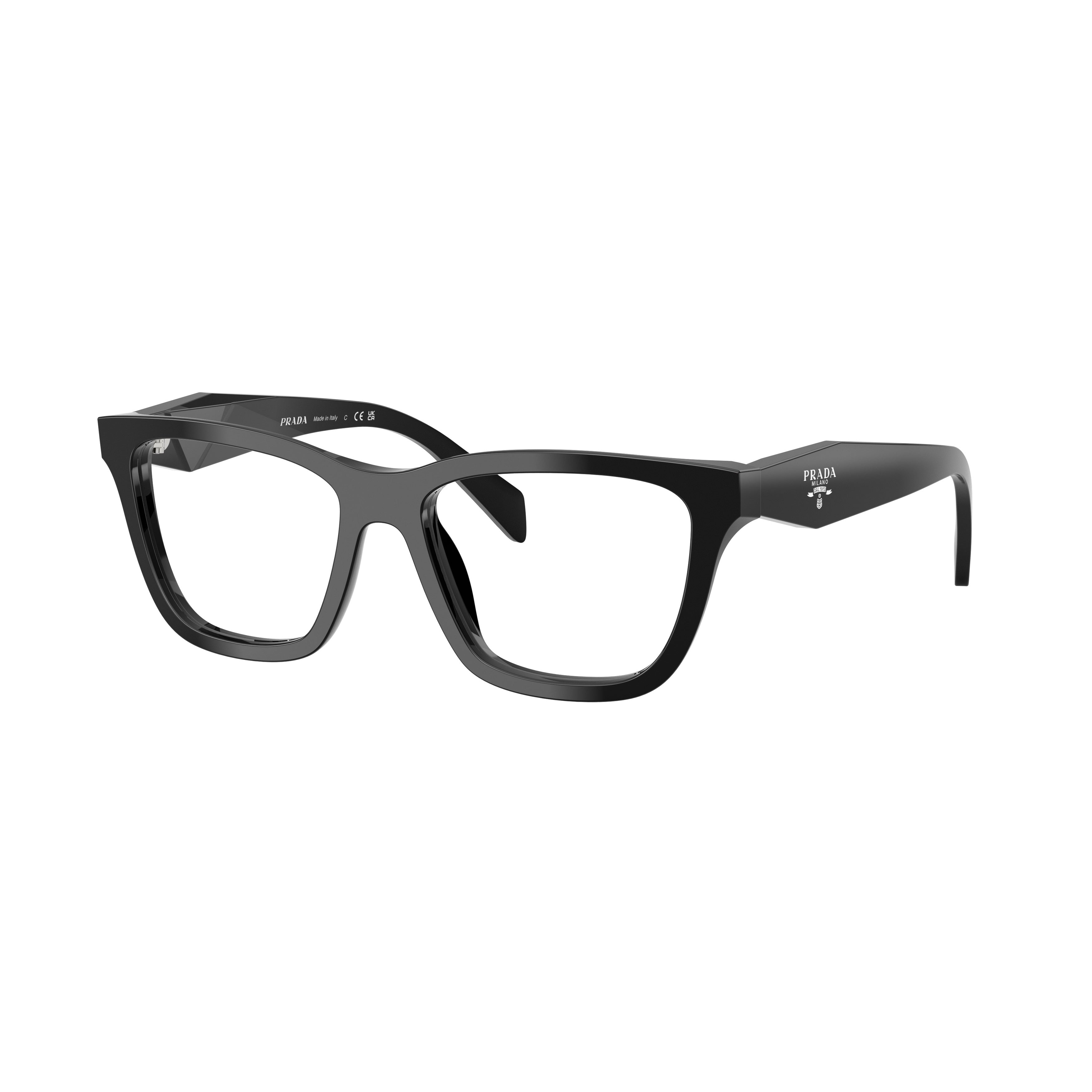 0pr C10v Square Frame Black Acetate Sunglasses