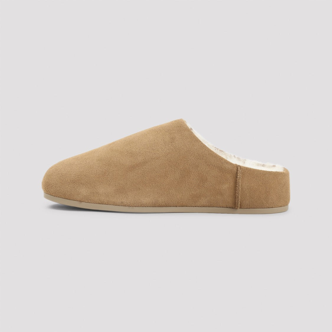 Plush Suede Slippers with Mutton Lining