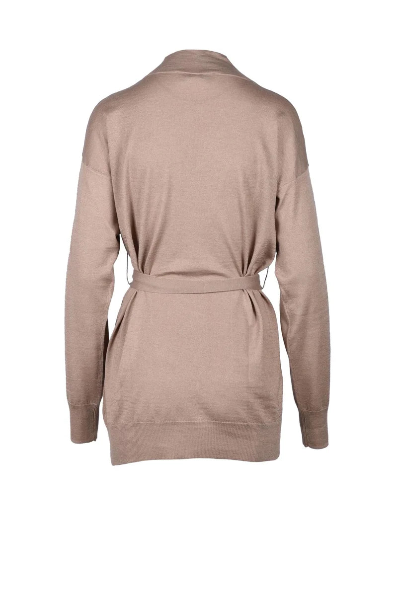 Silk Cashmere Cardigan - Taupe