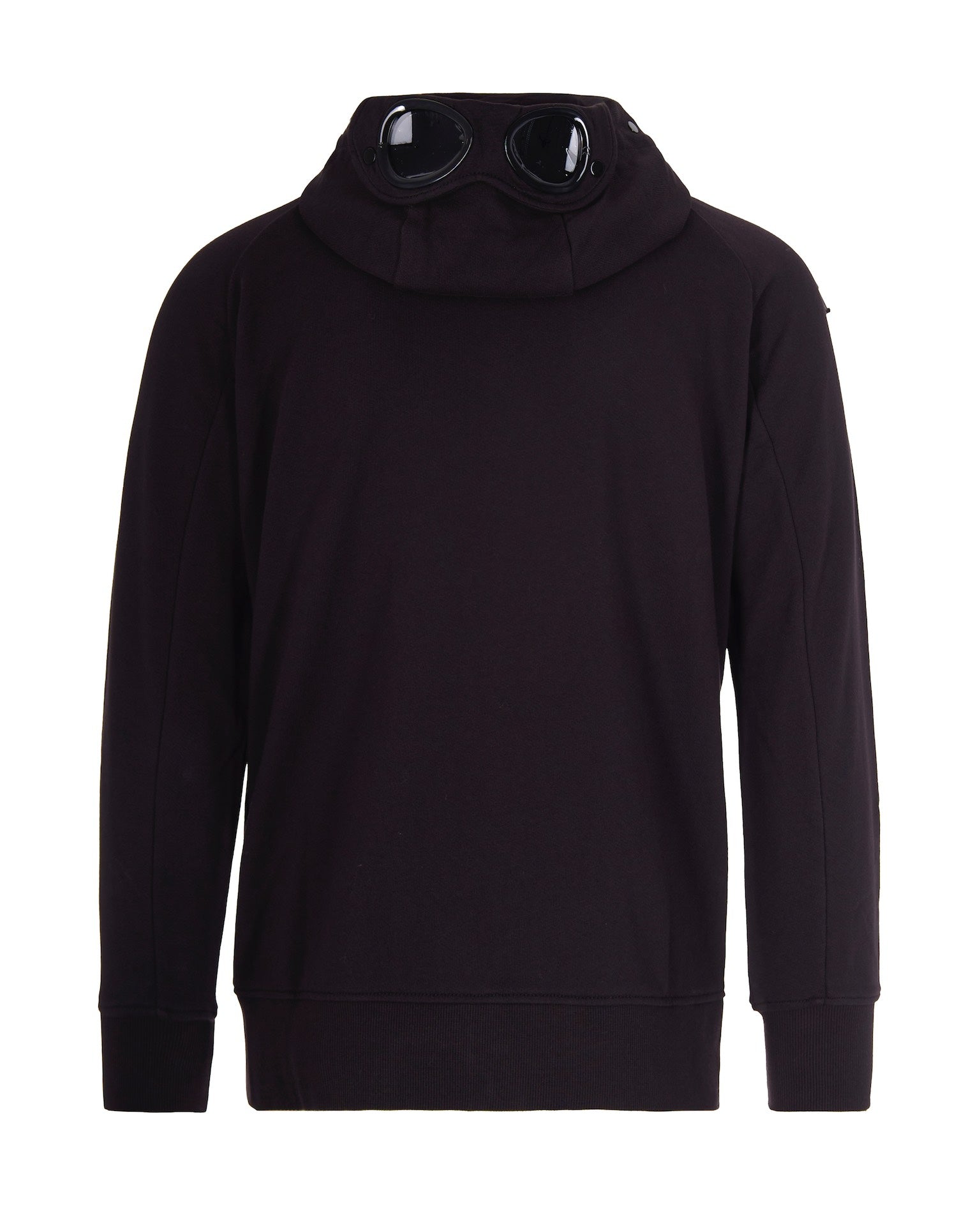 Diagonal Raised Fleece Hoodie with Iconic Goggle Lenses
