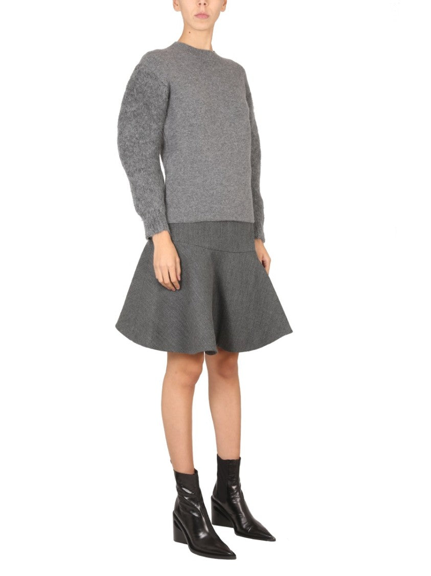 Textured Grey Knit Sweater