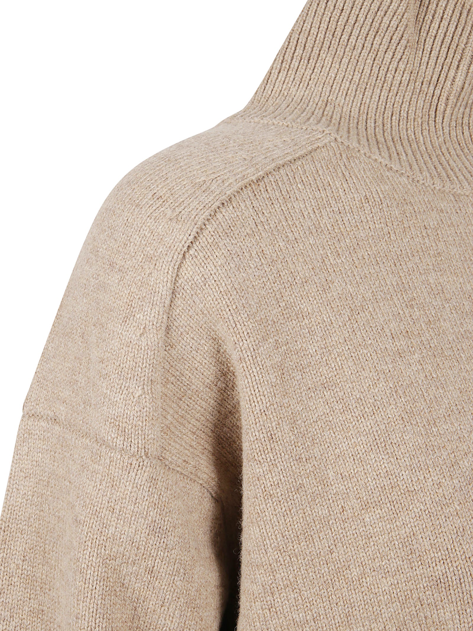 High Ribbed Mock Neck Sweater