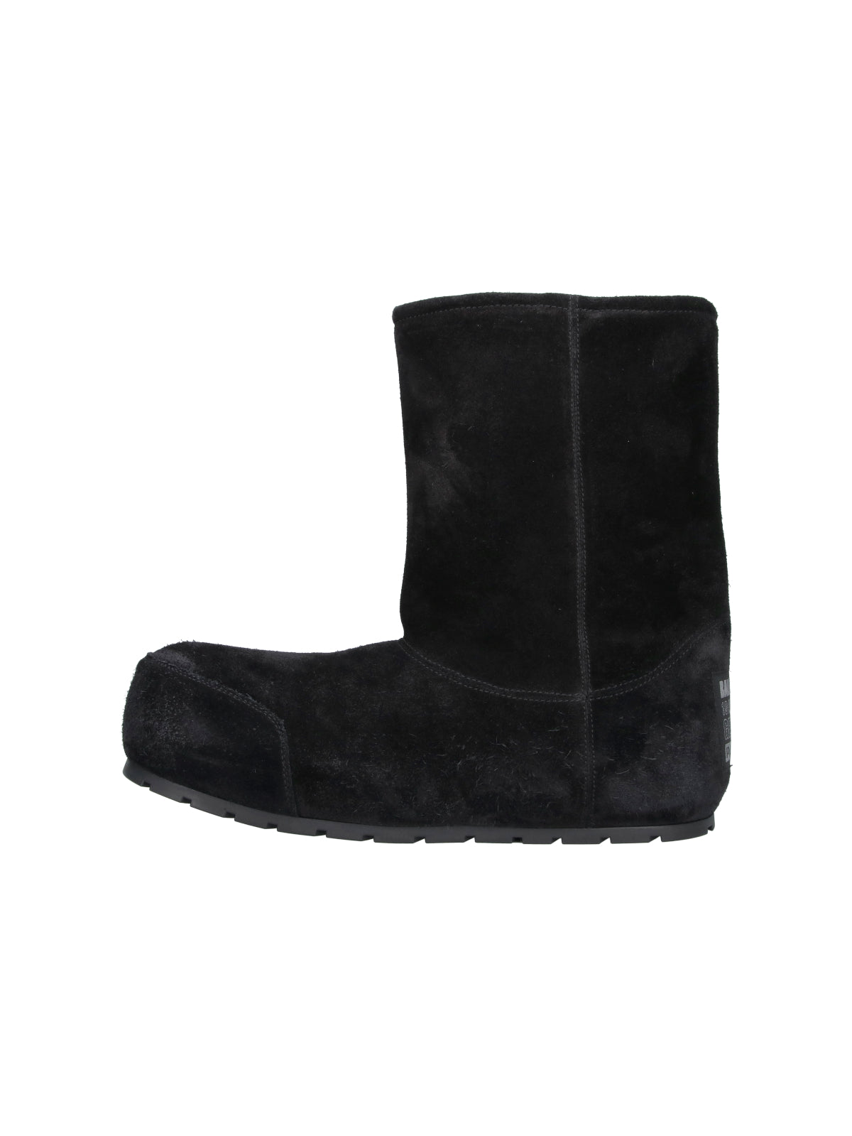 Black Distressed Dumbo Suede Ankle Boots