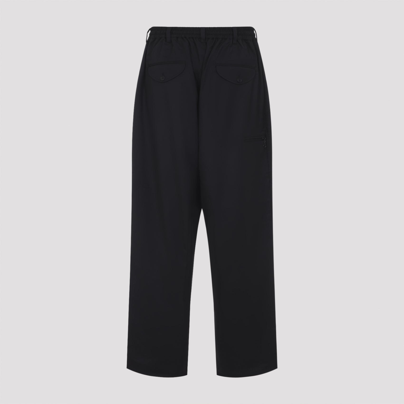 Tailored Straight-Leg Trousers with Elastic Waistband