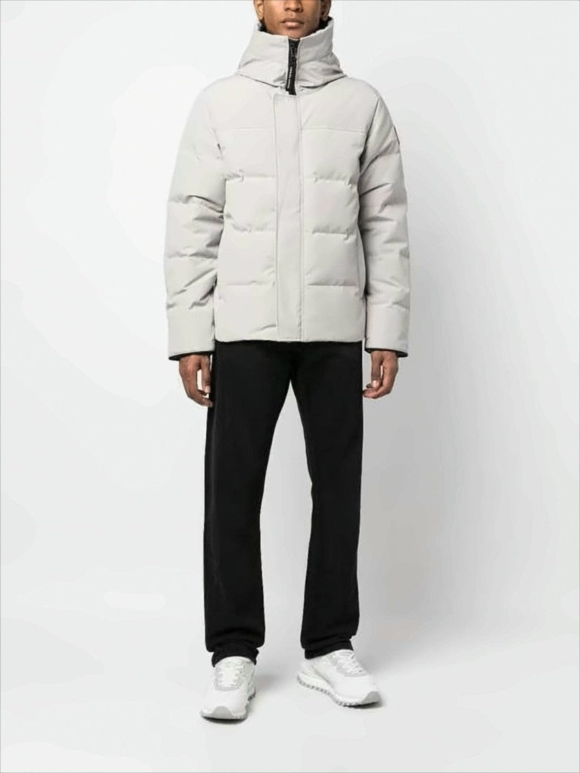 Quilted Down Jacket with High Collar
