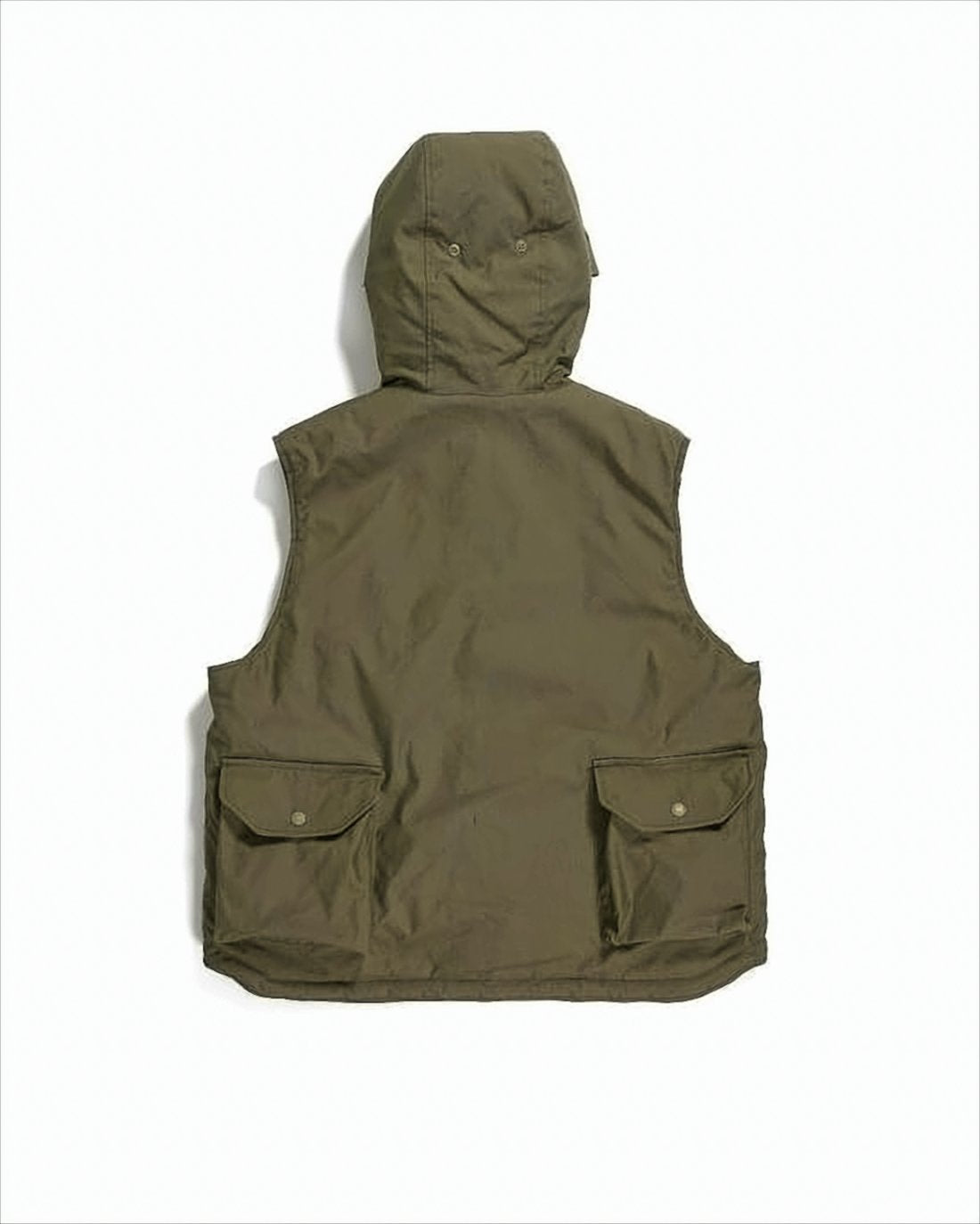 Hooded Sleeveless Utility Vest with Snap Closure