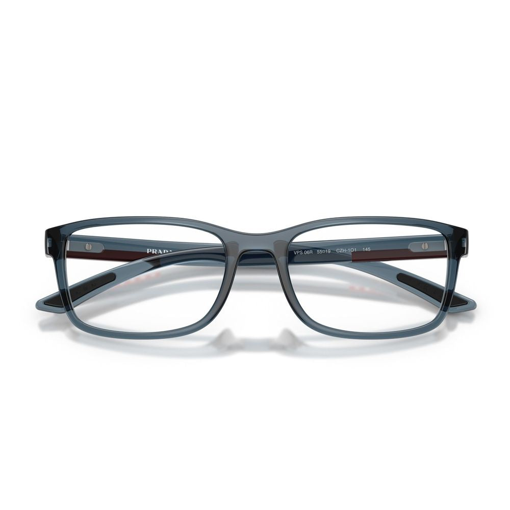 Ps 06Rv Transparent Light Blue Rectangular Glasses
