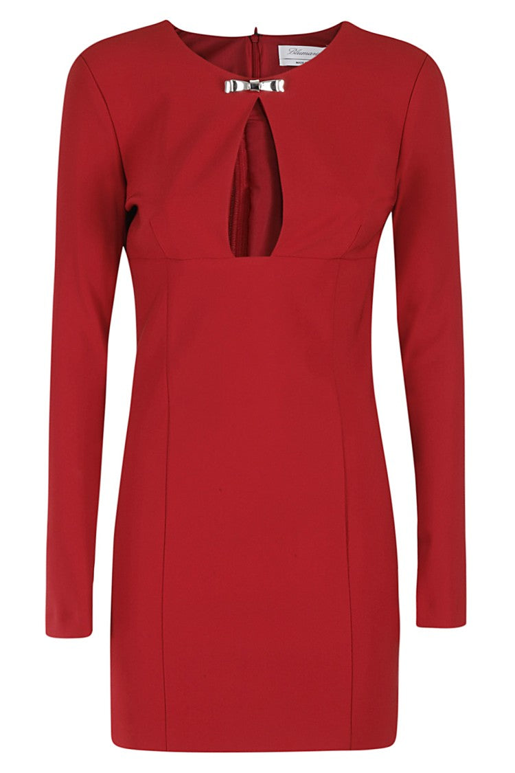Bijou Bow Brooch Jersey Mini Dress