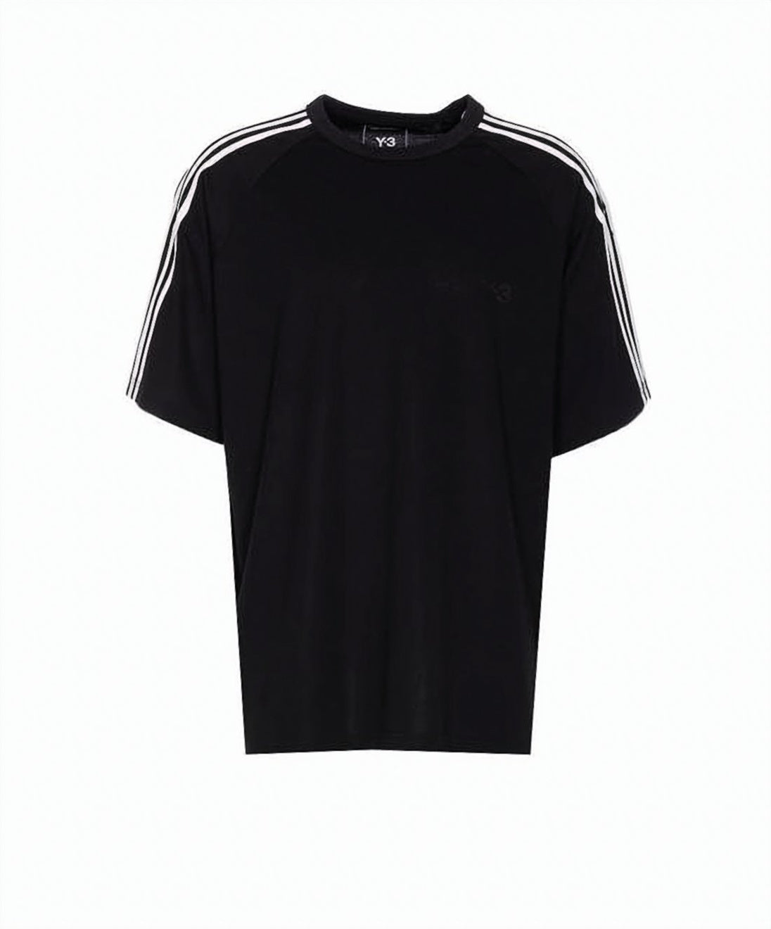 Relaxed Fit Short-Sleeved Black Top