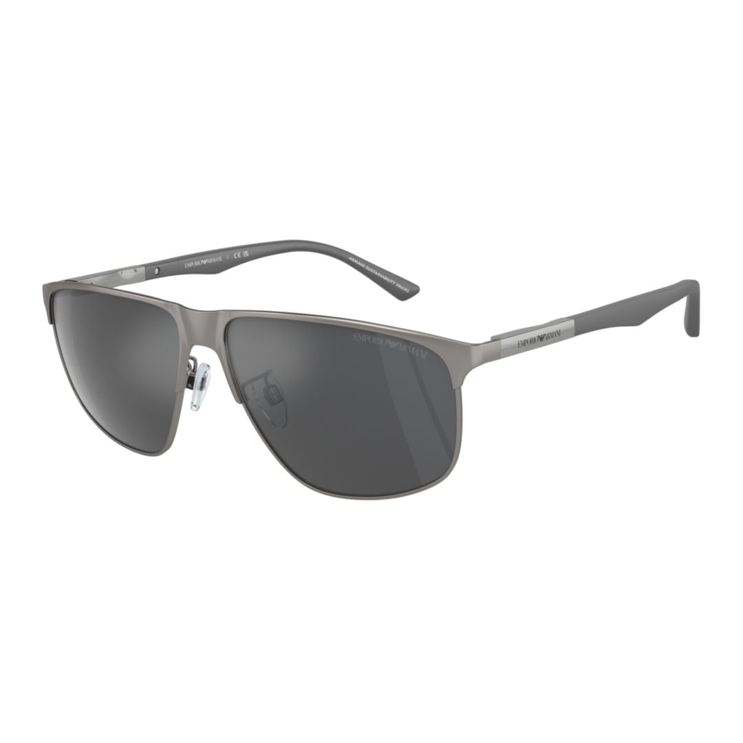2094 Sole Rectangular Frame Sunglasses with Metallic Finish