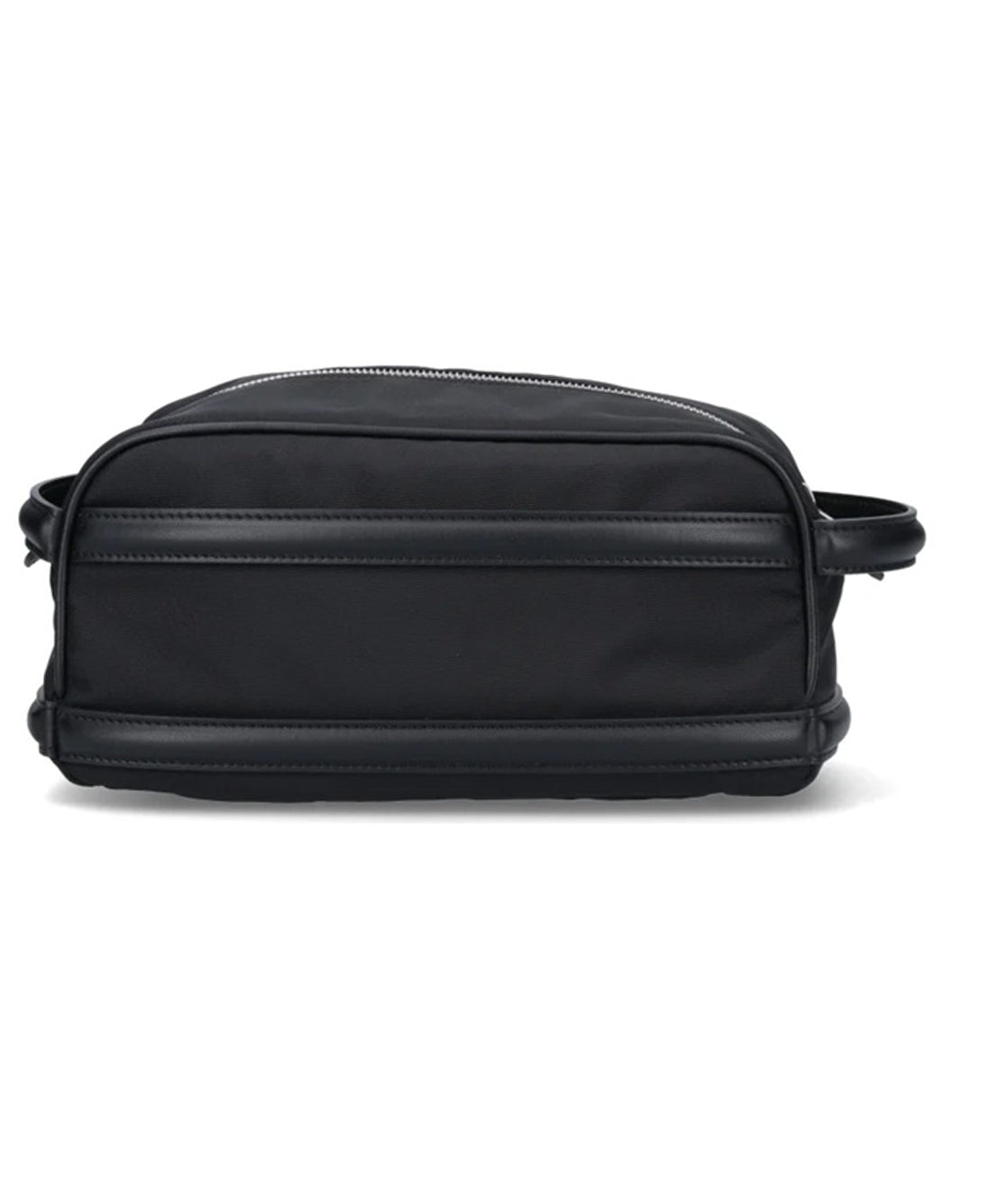 Black Calf Leather Bag with Crisscross Detail