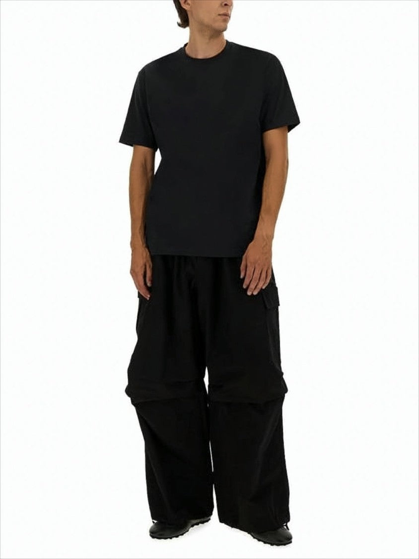 Wide-Leg Casual Pants with Elastic Waistband