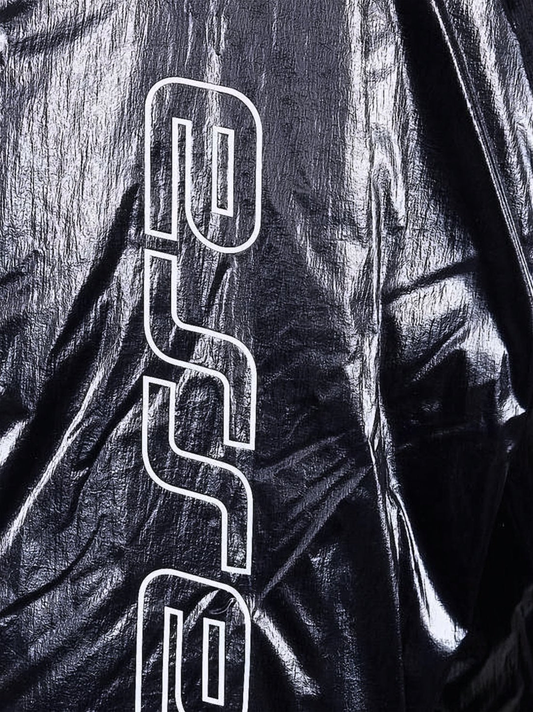 Glossy High-Collar Padded Jacket