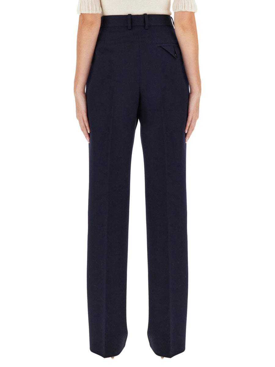 Regular Fit Wool Tailored Pants with Refined Silhouette