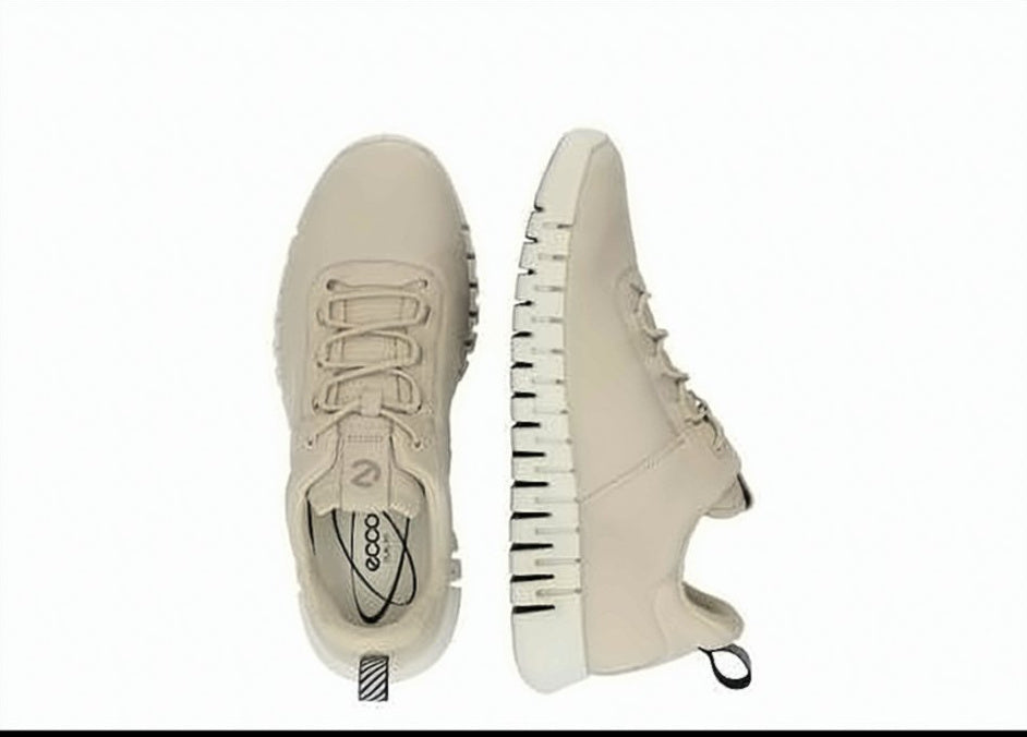 Smooth Leather Sneakers with White Segmented Sole