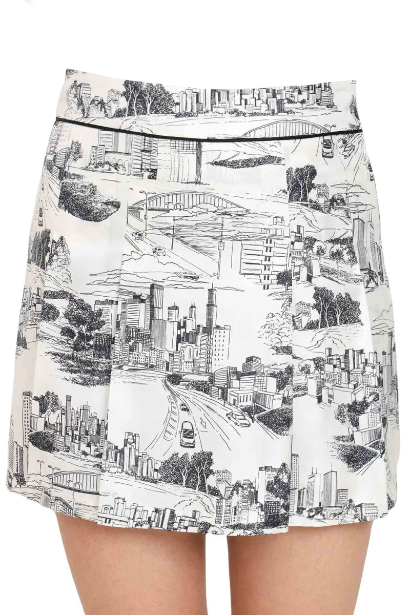 Silk Shorts - White/Black